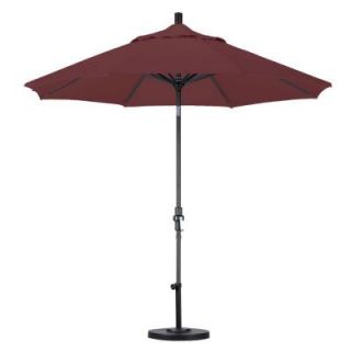 California Umbrella 9 ft. Aluminum Collar Tilt Patio Umbrella in Terracotta Olefin GSCU908302 F69