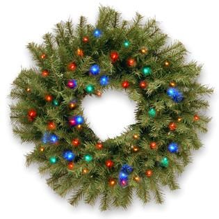 National Tree Company 24 Norwood Fir Wreath with Battery Operated