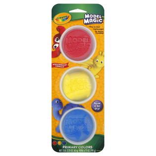 Crayola Model Magic, Primary Colors, 3   2.25 oz (63 g) jars [6.75 oz