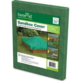 Frame It All 4ft. x 4ft. x 5.5in. Square Sandbox Cover   Lawn & Garden