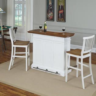 Home Styles Americana Bar and Two Stools   Home   Furniture   Bar