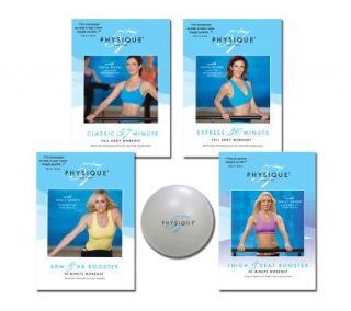 Physique 57 Complete Body Workout with 4 DVDs & Fitness Ball —
