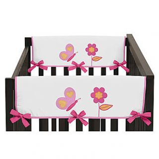 Sweet Jojo Designs Side Crib Rail Guard Covers for the Pink and Orange