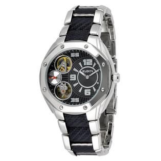 Elgin  Mens Watch with Multi Function Dial and Black/Silver Band