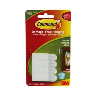 CommandTM 4 Pack Small Picture Hanging Strips   White   Tools   Home