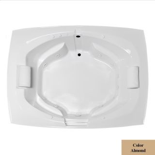 Laurel Mountain Bedford 2 Person Almond Acrylic Oval in Rectangle Whirlpool Tub (Common 62 in x 82 in; Actual 24.5 in x 64 in x 81 in)