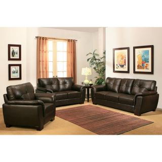 ABBYSON LIVING Belize 3 piece Top Grain Leather Sofa Set   16919509
