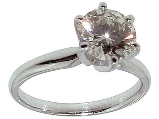 1 carat F SI1 diamond solitaire engagement ring Platinum ideal cut