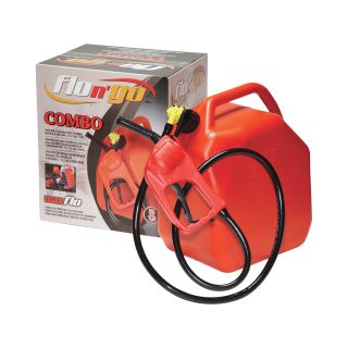Flo N' Go Maxflo Siphon and Pump — With 5-Gallon Fuel Can, Model# 06922  Fuel Nozzles