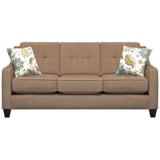 Art Van Fidelity Taupe Sofa with Spring Mix Aloe Pillows