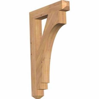 Ekena Millwork 3.5 in. x 36 in. x 24 in. Western Red Cedar Imperial Craftsman Smooth Bracket BKT04X24X36IMP04SWR