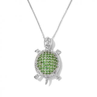 Jean Dousset 3.27ct Tsavorite and Topaz "Turtle" Pendant with 18" Chain   7667739