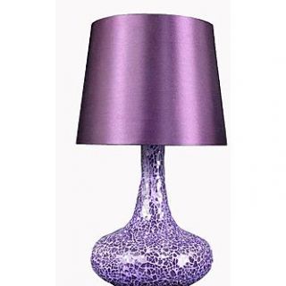 Simple Designs Mosaic Genie Table Lamp Purple   Home   Home Decor