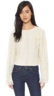 3.1 Phillip Lim Cropped Pullover with Fringe Details