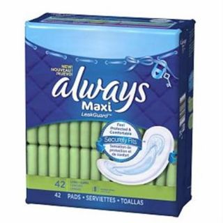Always Maxi Pads Without Wings, Long Super 42 ea