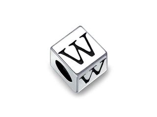 Bling Jewelry 925 Sterling Silver Block Letter W Pugster Pandora Compatible