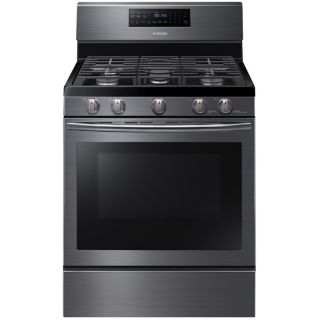 Samsung 5 Burner Freestanding 5.8 cu ft Convection Gas Range (Black Stainless Steel) (Common 30 in; Actual 29.8125 in)