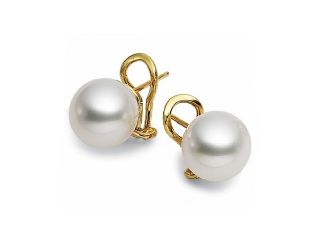 18K Yellow Gold South Sea Cultured Pearl Earring   Earrings & Ear Cuffs