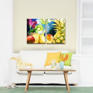 Alexis Bueno Tropical Fruit Canvas Wall Art 2 piece Set  