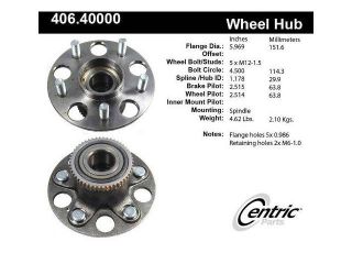 Centric 406.40000E Rear Wheel Hub And Bearing Assembly