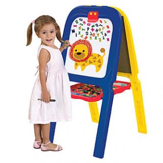 This Crayola set includes a kids double easel with storage trays to