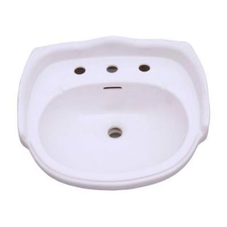 Elizabethan Classics Aberdeen 8 in. Pedestal Sink Basin Only in White ECAB8SWH