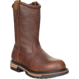 Rocky IronClad Waterproof Wellington Work Boot — Brown, Size 10 Wide, Model# 5685