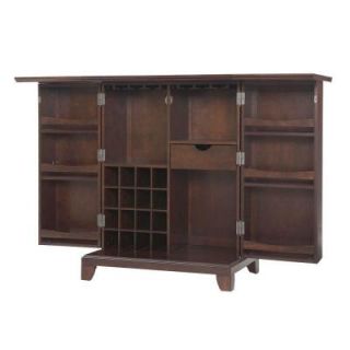 Crosley Newport Expandable Bar Cabinet in Mahogany KF40001CMA
