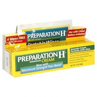 Preparation H Hemorrhoidal Cream, Maximum Strength Pain Relief, 0.9 oz