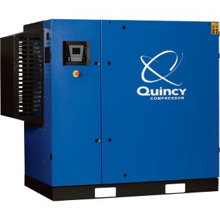 Quincy QGS Rotary Screw Air Compressor — 60 HP, 230 Volt, 3 Phase, 248 CFM, No Tank, Model# 8158049570  50 CFM   Above Air Compressors