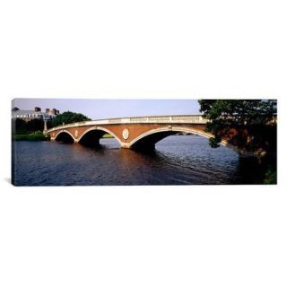 iCanvas Panoramic Arch Bridge across a River, Anderson Memorial Bridge, Charles River, Boston, Massachusetts Photographic Print on Canvas