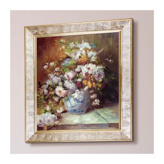 Grande Vase Di Fiori by Renoir Framed Painting Print on Canvas by La