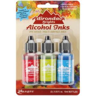 Adirondack Brights Alcohol Ink .5 Ounce 3/Pkg Dockside Picnic Watermln/Citrus/Sailboat