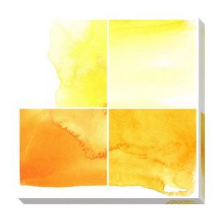 Yellow Squares Watercolor Oversized Gallery Wrapped Canvas