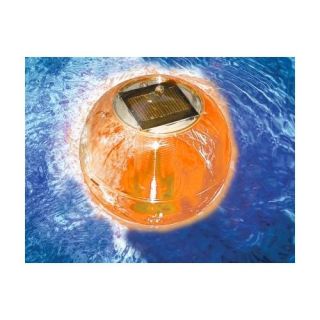 5" HydroTools Swimming Pool or Spa Orange Amber Floating Ball Solar Light