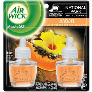 Air Wick Scented Oil Twin Refill Hawaii Exotic Papaya & Hibiscus Flower (2X.67) Oz.