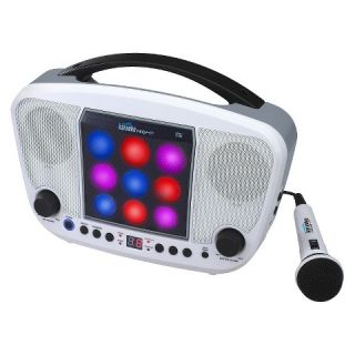 CD Sing A Long Karaoke Machine with LED Light Show   Gray (KN103