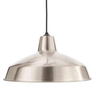 Hampton Bay 1 Light Brushed Nickel Warehouse Pendant AF 1032R