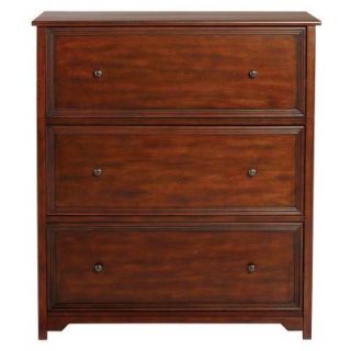 Home Decorators Collection Oxford 3 Drawer Wood Lateral File Cabinet in Chestnut 6183720970