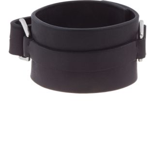 Balmain Black Leather Wrap Bracelet