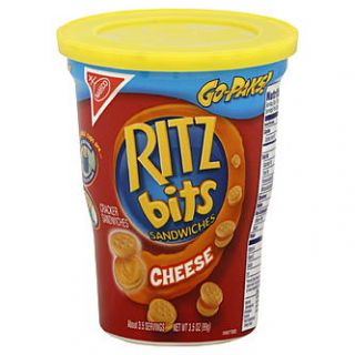Ritz Bits Go Paks Cracker Sandwiches, Cheese, 3.5 oz (99 g)   Food