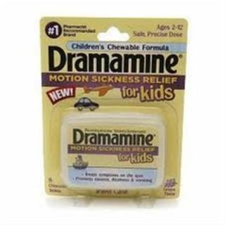 Dramamine for Kids Chewable Tablets Grape Flavor 8 Tablets (Pack of 2)
