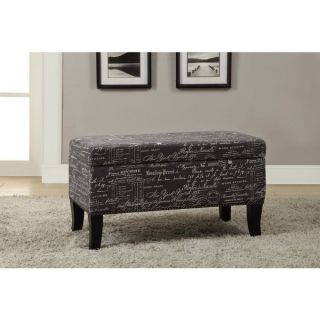 Oh Home Patrice Storage Ottoman with Gray Linen   16459460