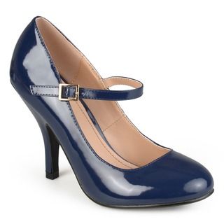 Journee Collection Womens Leslie Patent Round Toe Mary Jane Pumps