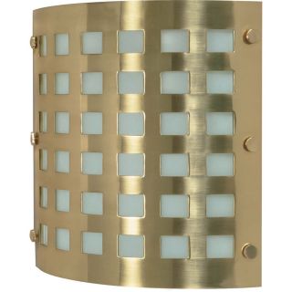 Castillo 13.85 in W 2 Light Brushed Brass Pocket Hardwired Wall Sconce