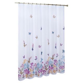 United Curtain Co. Butterfly Polyester Shower Curtain