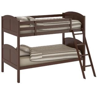 CorLiving concordia espresso brown stained solid wood twin/single bunk