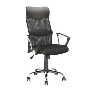 CorLiving Executive Office Chair in Black Leatherette and Mesh   Home