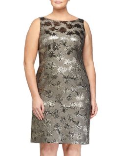 Marina Rinaldi Dublino Metallic Jacquard Dress, Womens