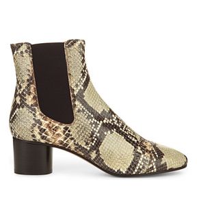 ISABEL MARANT   Danae snakeskin print leather ankle boots
